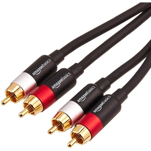 2-male To 2-male Rca Amazon Basics 2-male To 2-male Udio Stereo Subwoofer Cable - 15 Feet