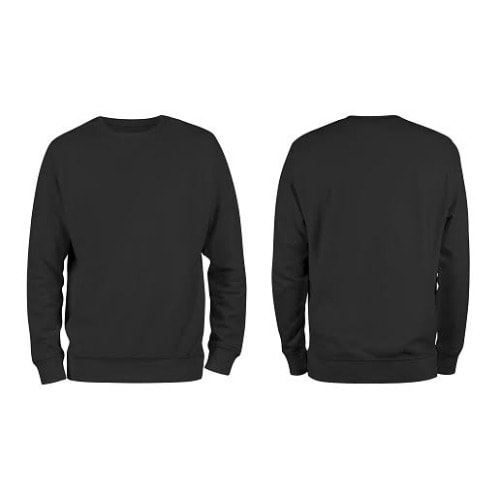 Plain Black Round Neck Sweatshirt