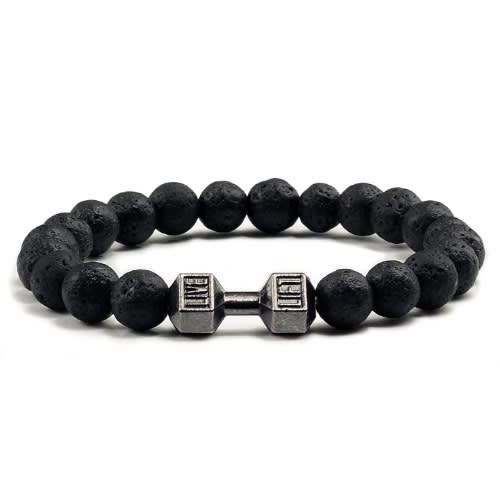 Black Lava Stones Hand Bracelet