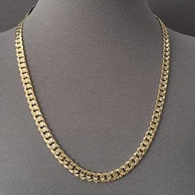 Fashion Front Men's Cuban Chain Necklace - Gold 24