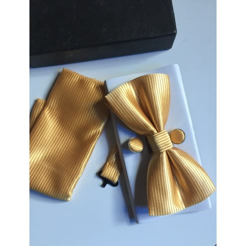 Stylish Men's Pattern Bow Tie- Yellow