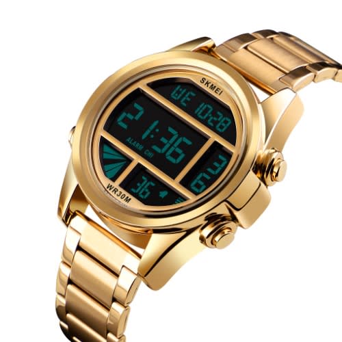 Men's Digital Bracelet Wristwatch -1448- Gold
