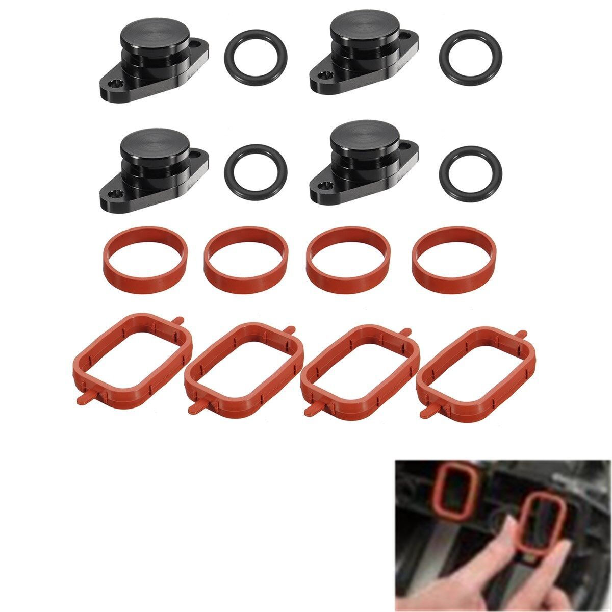 4X 22mm Swirl Flap Removal Blanks Gasket For BMW