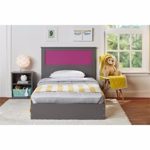 Ameriwood Home Skyler Twin Bed with Reversible Headboard - Pink
