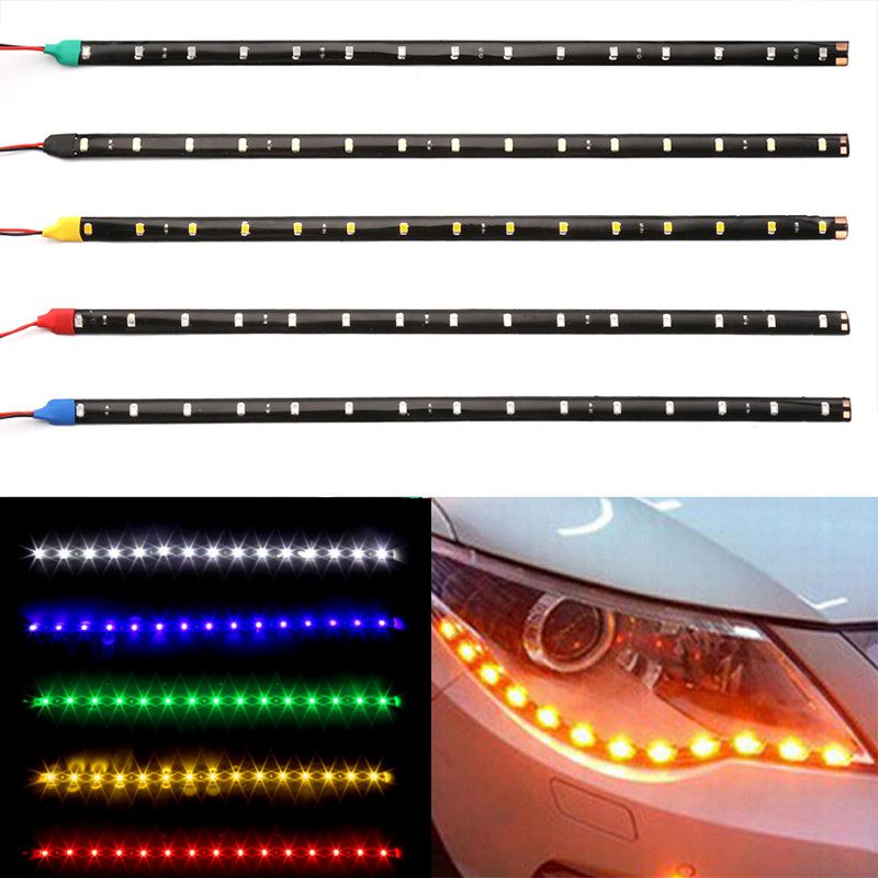 30CM 12V SMD Strip Light Flexible Bar Decorative Lamp Car