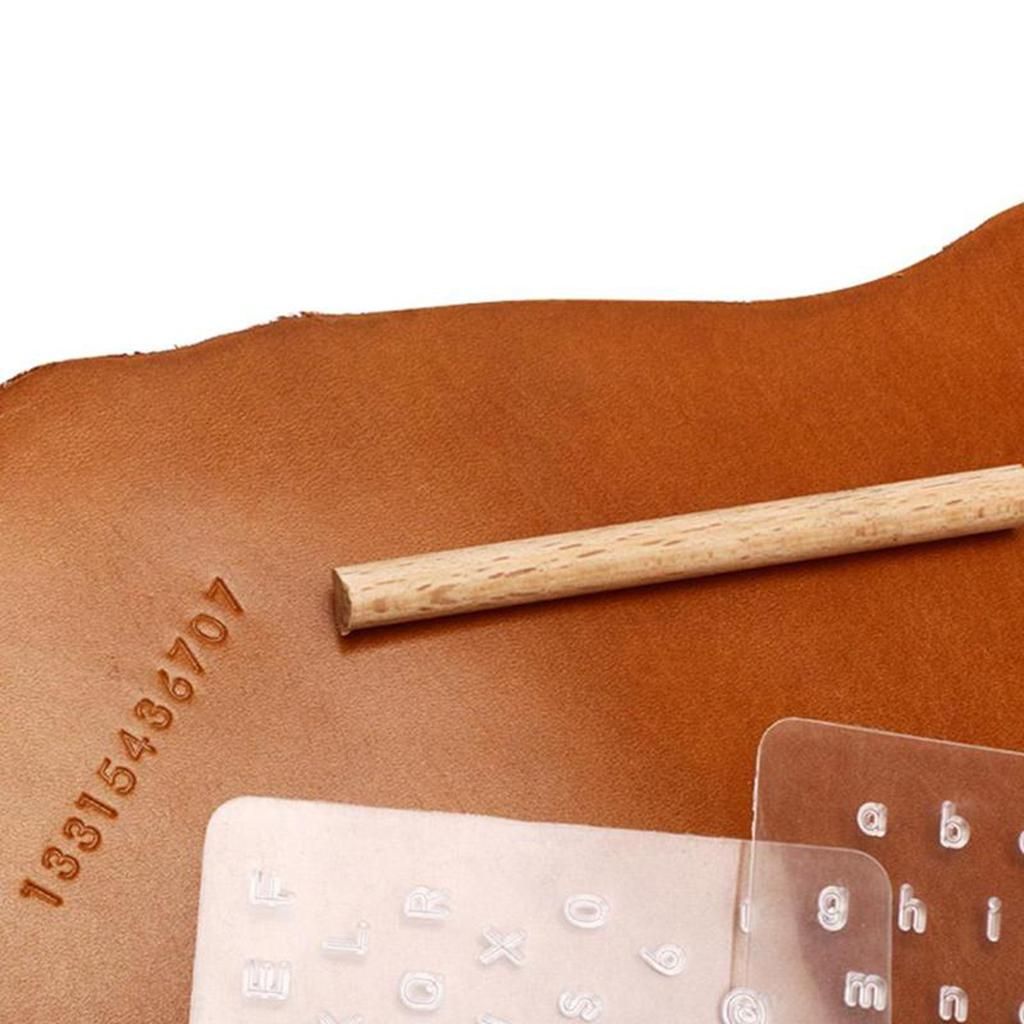 Leather Punch Stamper Set Includes Wood Handle And Alphabet