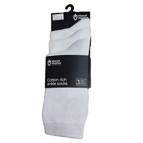 Boys Ankle White Socks
