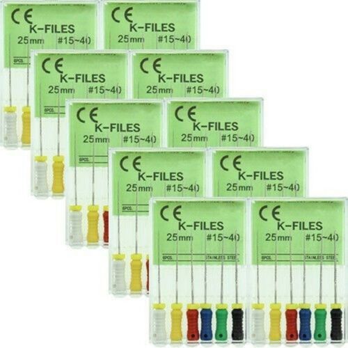 10 Packs Dental K-Files 21/25/31mm Endodontic Hand Use Endo