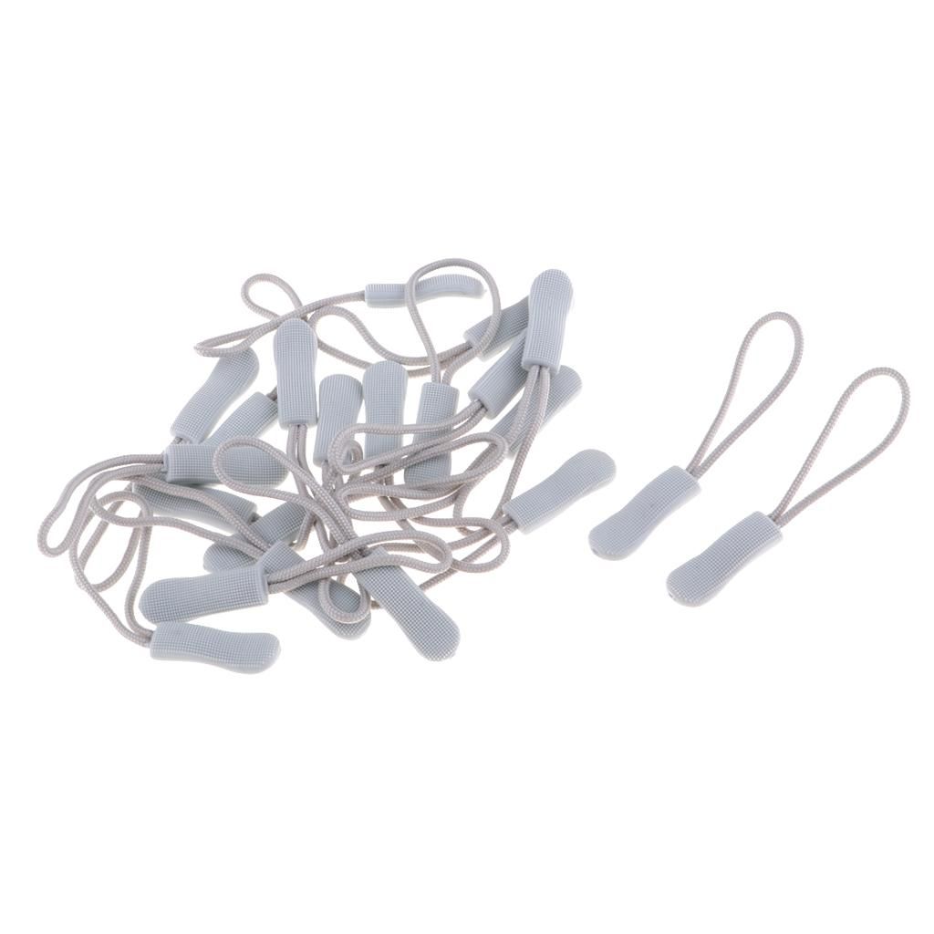 20pcs Zipper Tag Pulls Sturdy Nylon Cord Zipper Pull Color