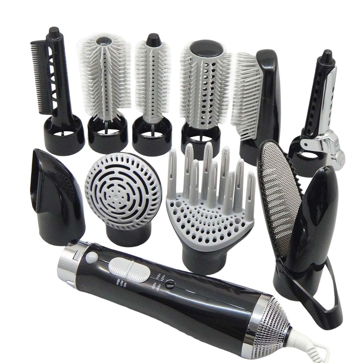 Hot Air Brush Styler And Dryer Professional Black