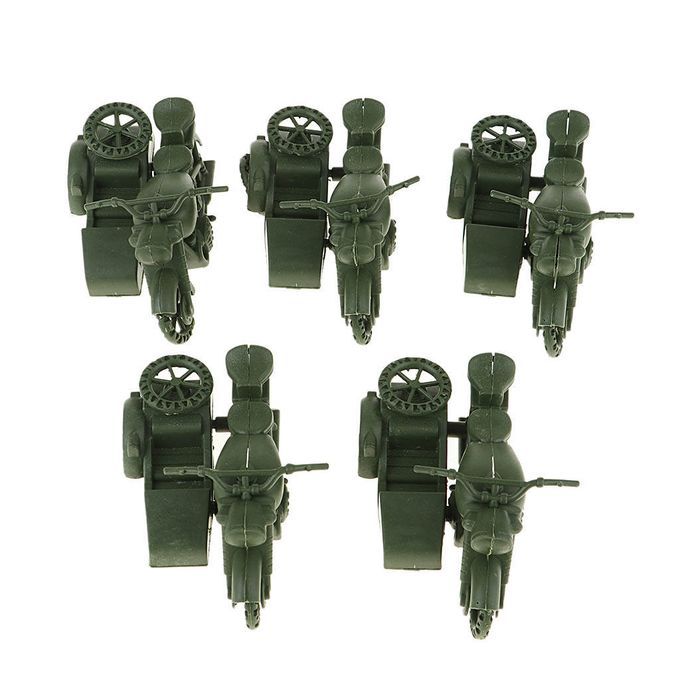 5pcs World War II Wargame Accs   Motorcycles  Force Vehicle Model