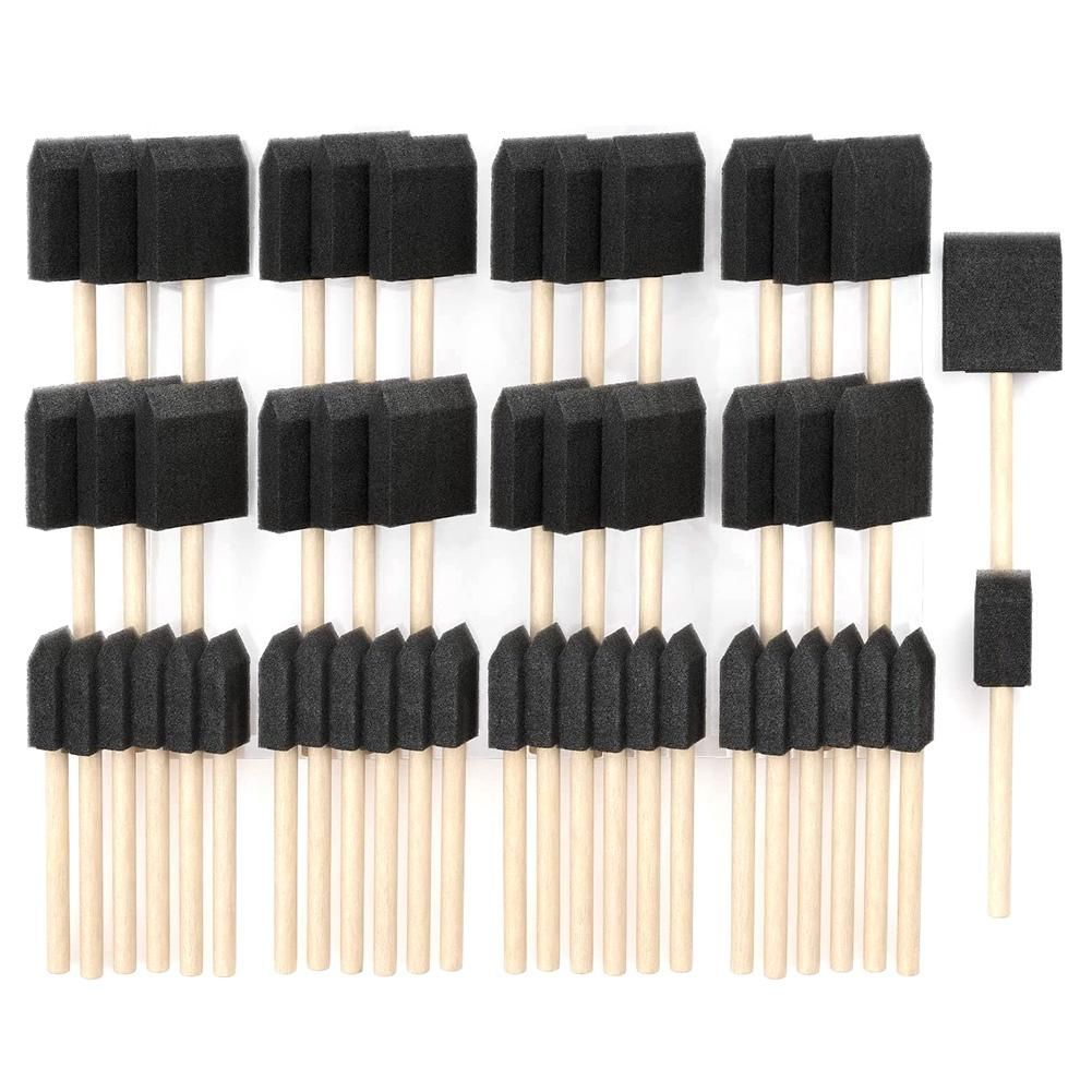 Foam Paint Brushes, Includes 50 Sponge Brushes, 25 x 1 Inch