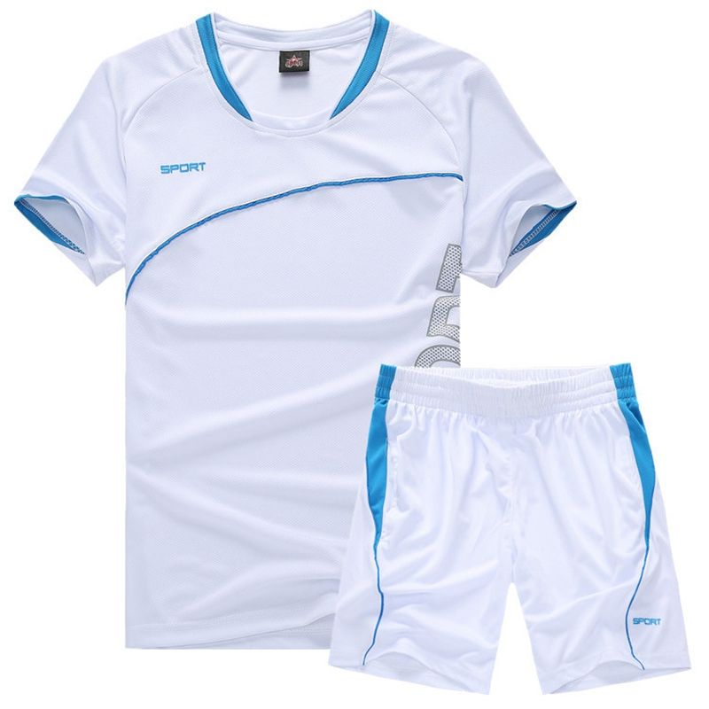 Men Women Running Short Sleeve T-shirt Shorts Jersey Set