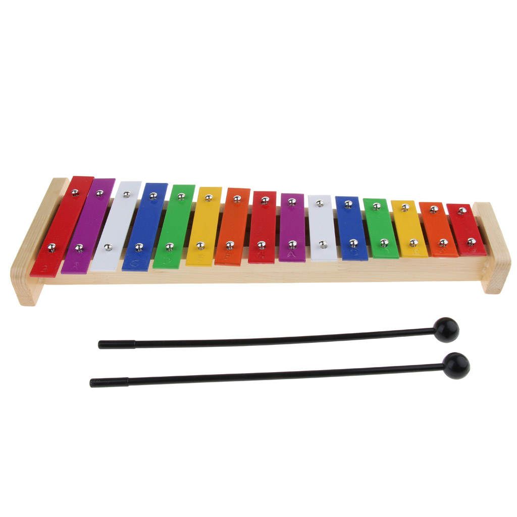 1 Pack Xylophone Sound Brick Colorful 15 Keys Mini