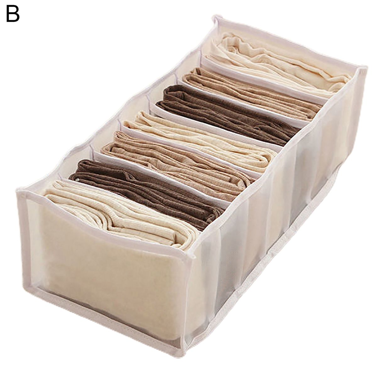 Underpants Organizer Large Capacity Smooth Stitching-White