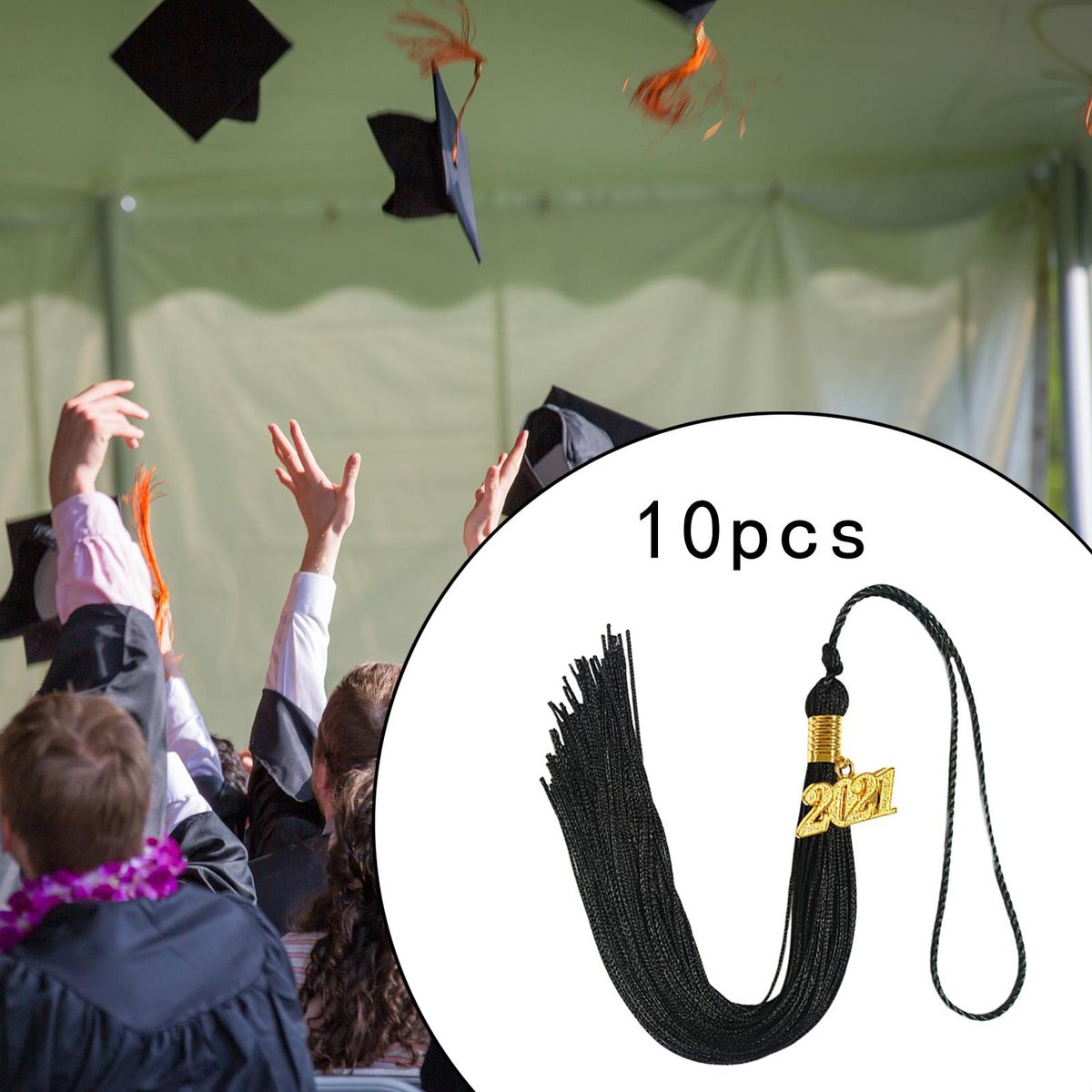 Graduation Honors, Honor Cord, And Graduation Tassel Black