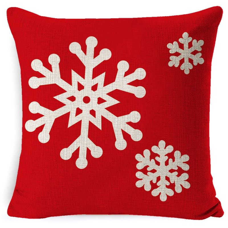 3 PCS Christmas Linen Red Hug Pillowcase Without Pillow Core, Specification: 45 X 45cm(SDBZ-00306)