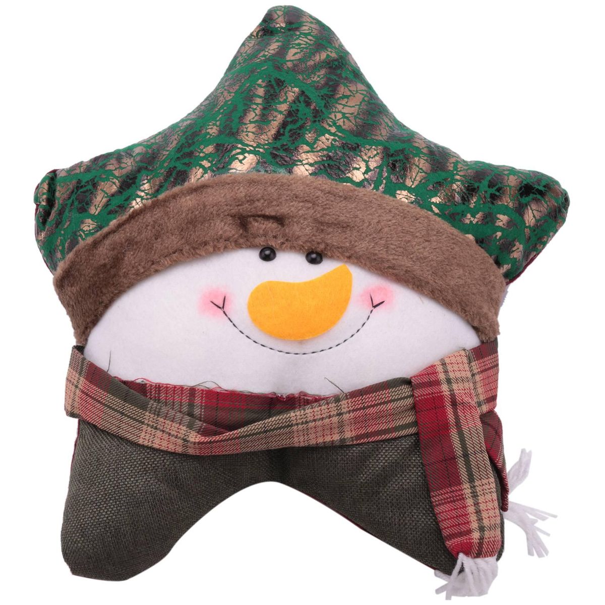 Christmas Decoration Gift Five-Star Pillow Snowman Cartoon