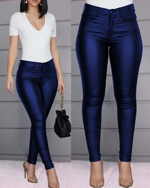 Women Pu Leather Leggings High Waist Bow Sashes Office Ladies Casual Hot Pants