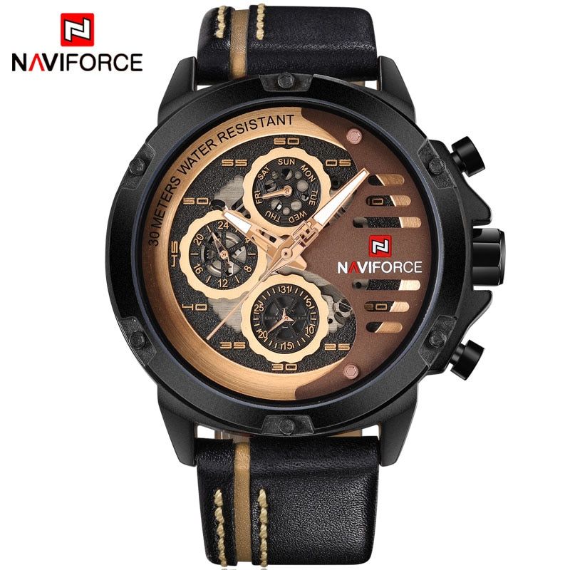 Top Brand Luxury Waterproof 24 Hour Date Quartz Wrist Watches Man Leather Sport Wristwatch Men Waterproof Clock