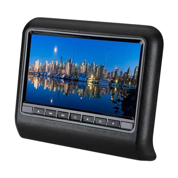 9 Inch HD LCD Car Head Rest Car Head Pillow Plug-in Type DVD Display Black Black
