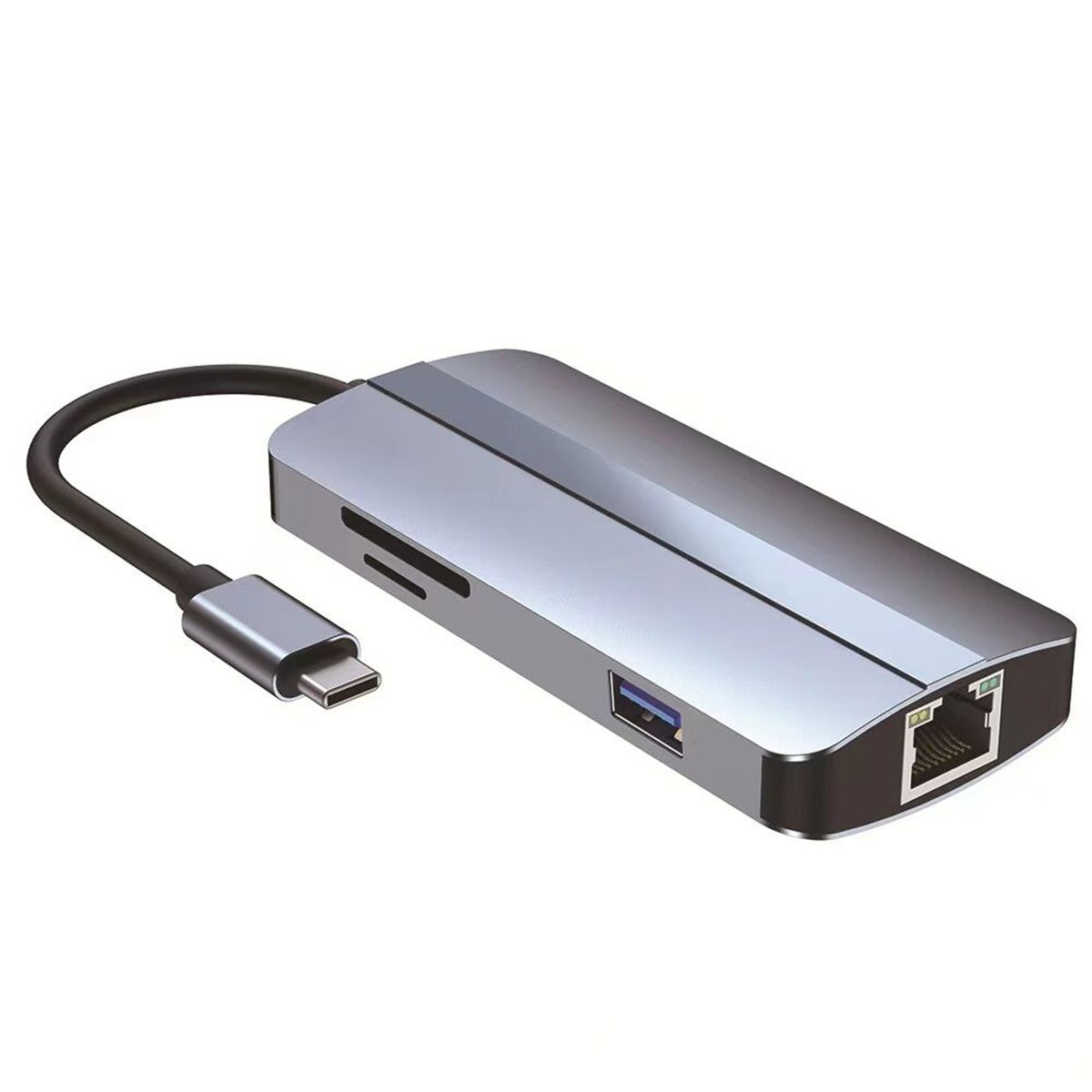 2205 USB C Hub Adapter 8-in-1 Type C Docking Station With
