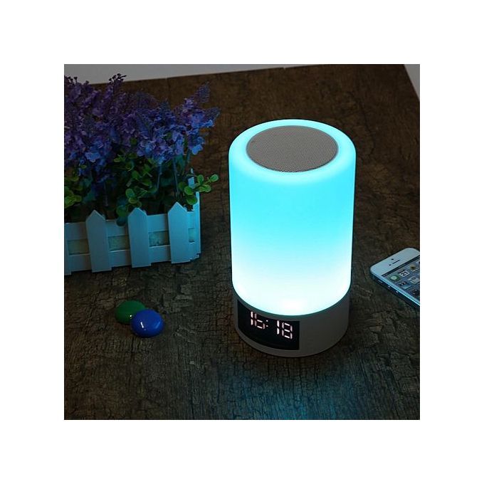 LED Light Lamp Alarm Clock With Quality Sound Portable Wireless Bluetooth 4.0 Speaker And . Touch Light Sensor HT-S
