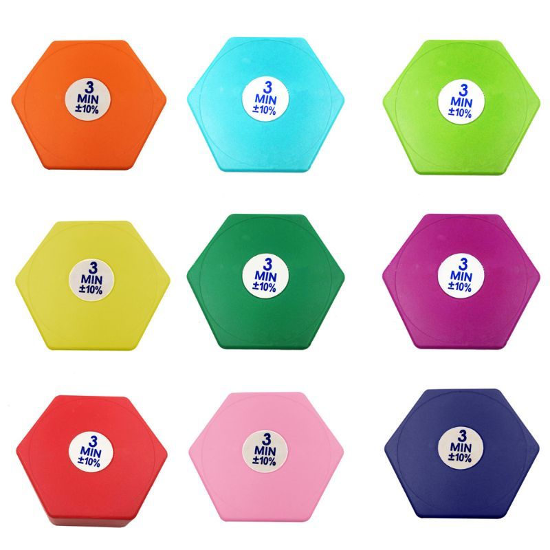 Classroom Sandglass 3 Kitchen Clock Games Gift Timer For Hourglass 2Pcs Kids Home Hexagon Decoration Office Minutes OOTDTY