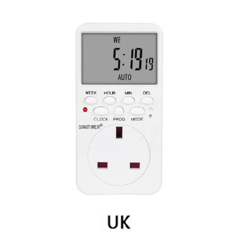 Electronic Digital Timer Socket 230V AC LCD Display Time Relay Switch Control Program