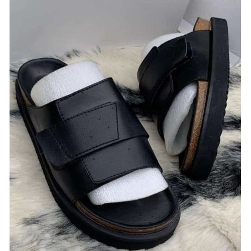 Men's Adjustable Pirk Pam's Slippers - Black