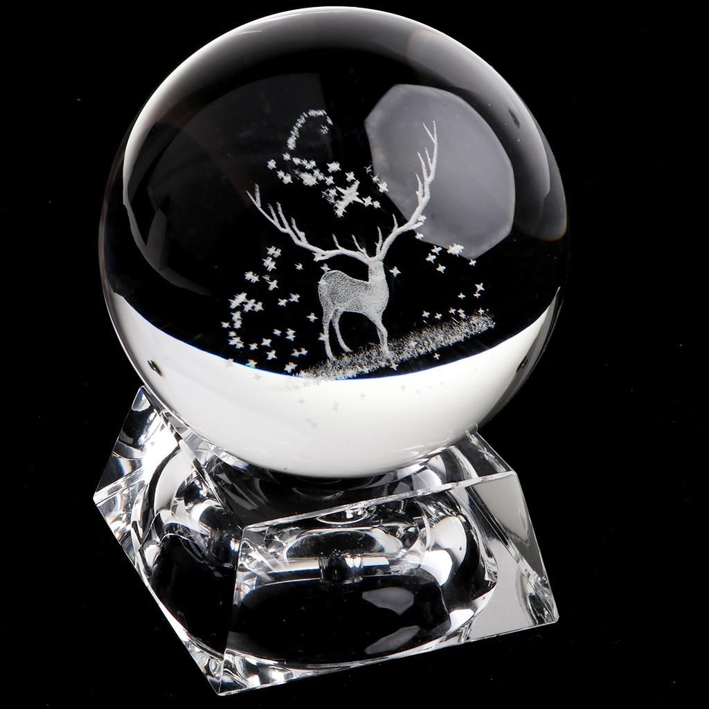 80mm (3.15 Inch) Glass Crystal Ball Photography Props Art Crafts Decor