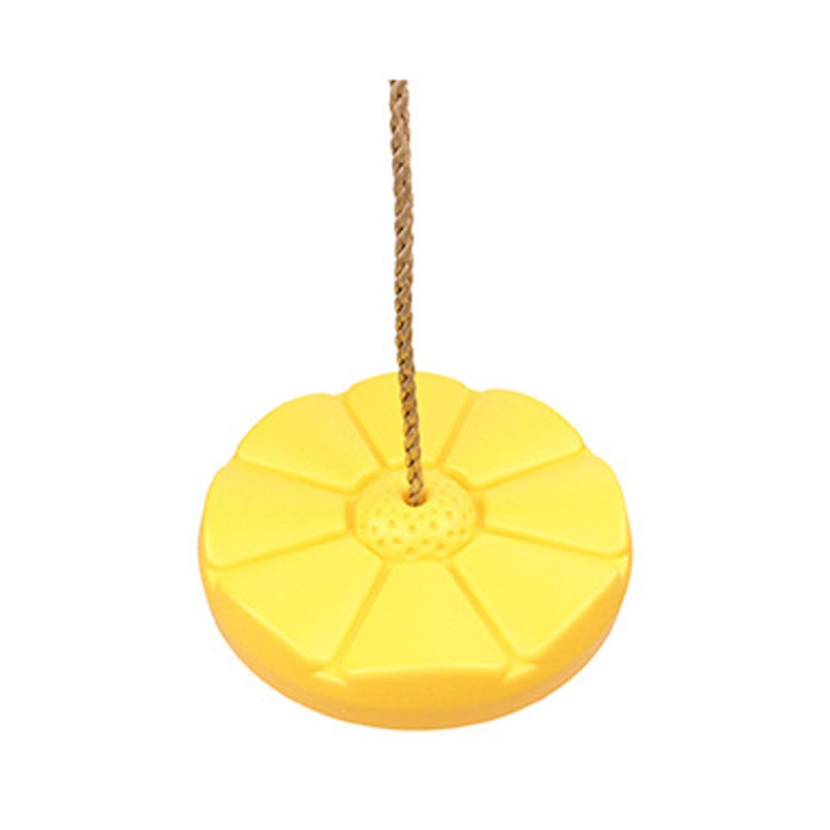 Round Swing Outdoor Indoor Toy Disc Swing Yellow
