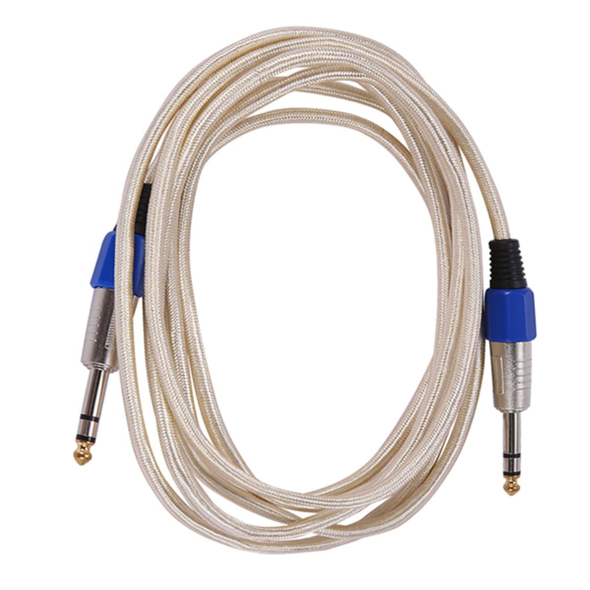Golden 6.3mm stereo male to plug electric guitar,microphone