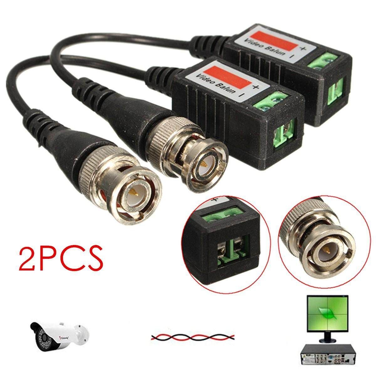 2Pcs CCTV Camera Passive Video Balun BNC Connector Coaxial Cable Adapter DVR UTP