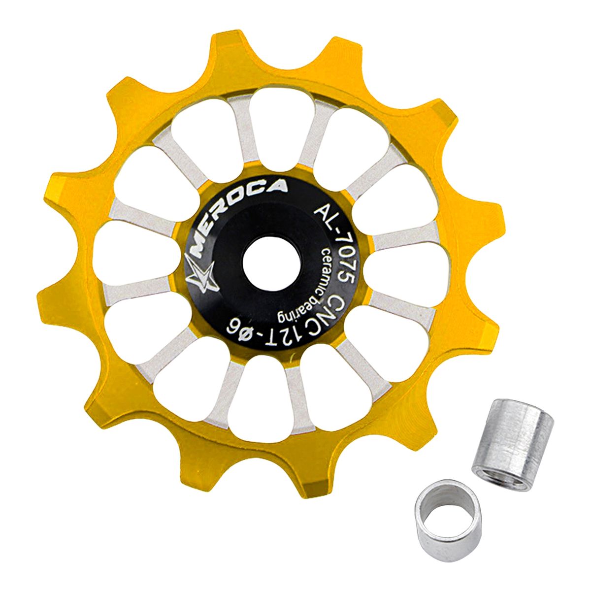 1 Set Bike Guide Pulley Bicycle Rear Derailleur Guide Roller Accessories Golden