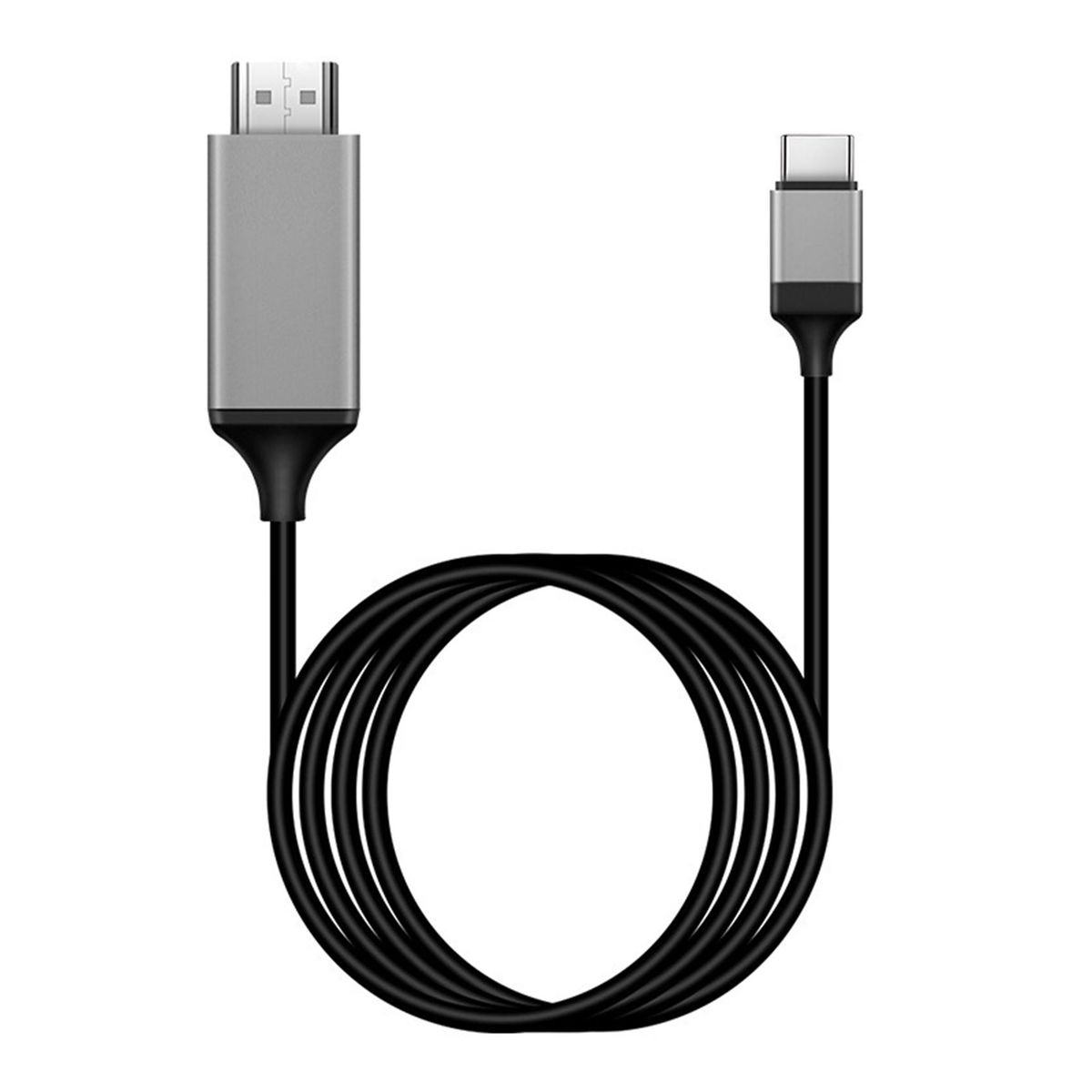 Type-C To HDMI-Compatible Adapter Cable 30Hz High-Definition Cable for Laptop Tablet Projection Same Screen Cable Black