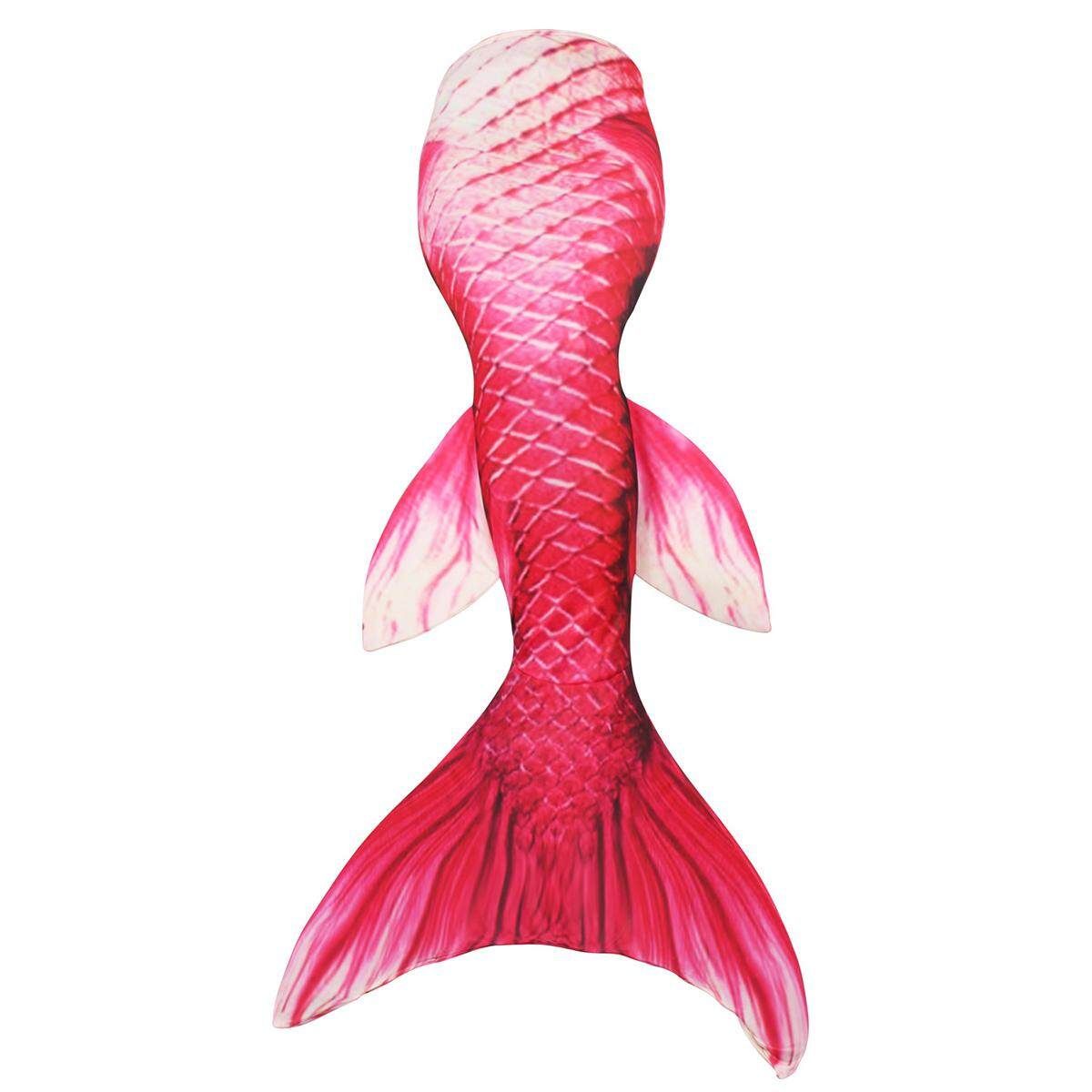 Fin Blue Mermaid Tail Monofin Swimmable Tail Kids Girls Women Swimming Costumes Pink S