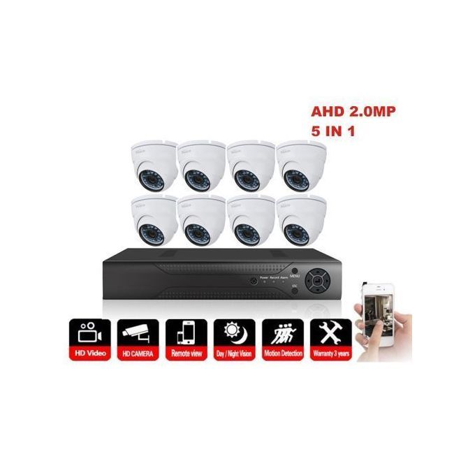 SUPER QUALITY 8 CHANNEL DVR, CCTV SYSTEM INDOOR 4pcs, Outdoor 4pcs