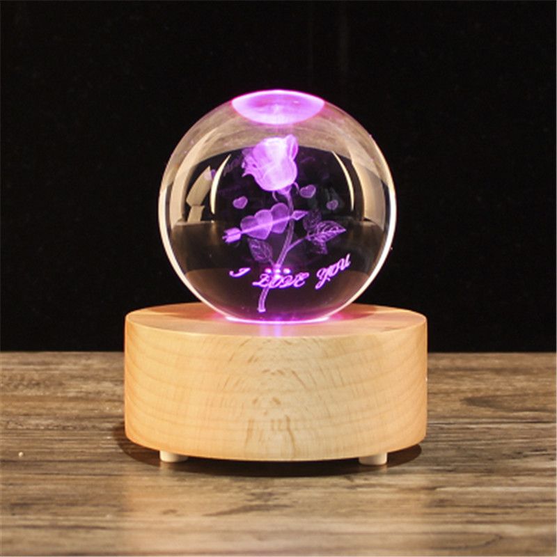Christmas Gift Snow Globe Crystal Ball Music Box,-Type C