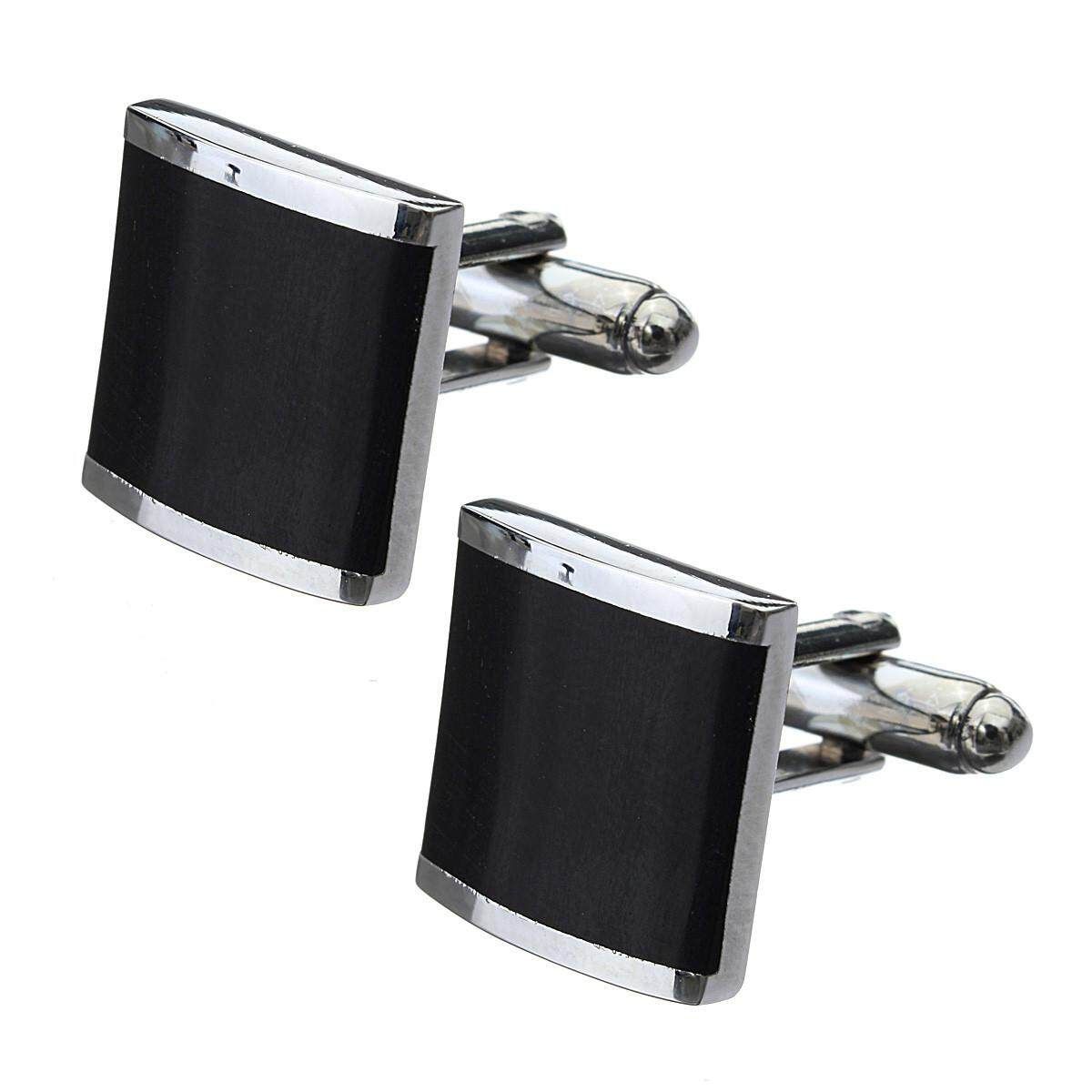 Black Stainless Steel Mens Wedding Party Gift Shirt Cuff Links Cufflinks CK07