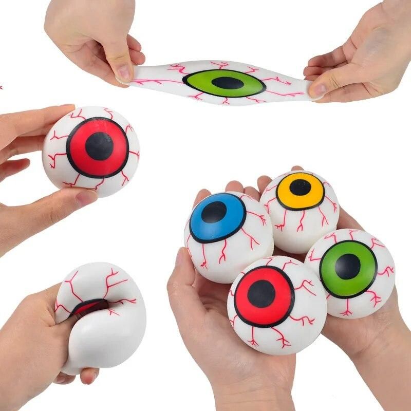 Halloween Venting Eyeball Decompression Ball Toys Kids Funny Decompress Toy Boy Creative Decompression Ball Pinching Gifts