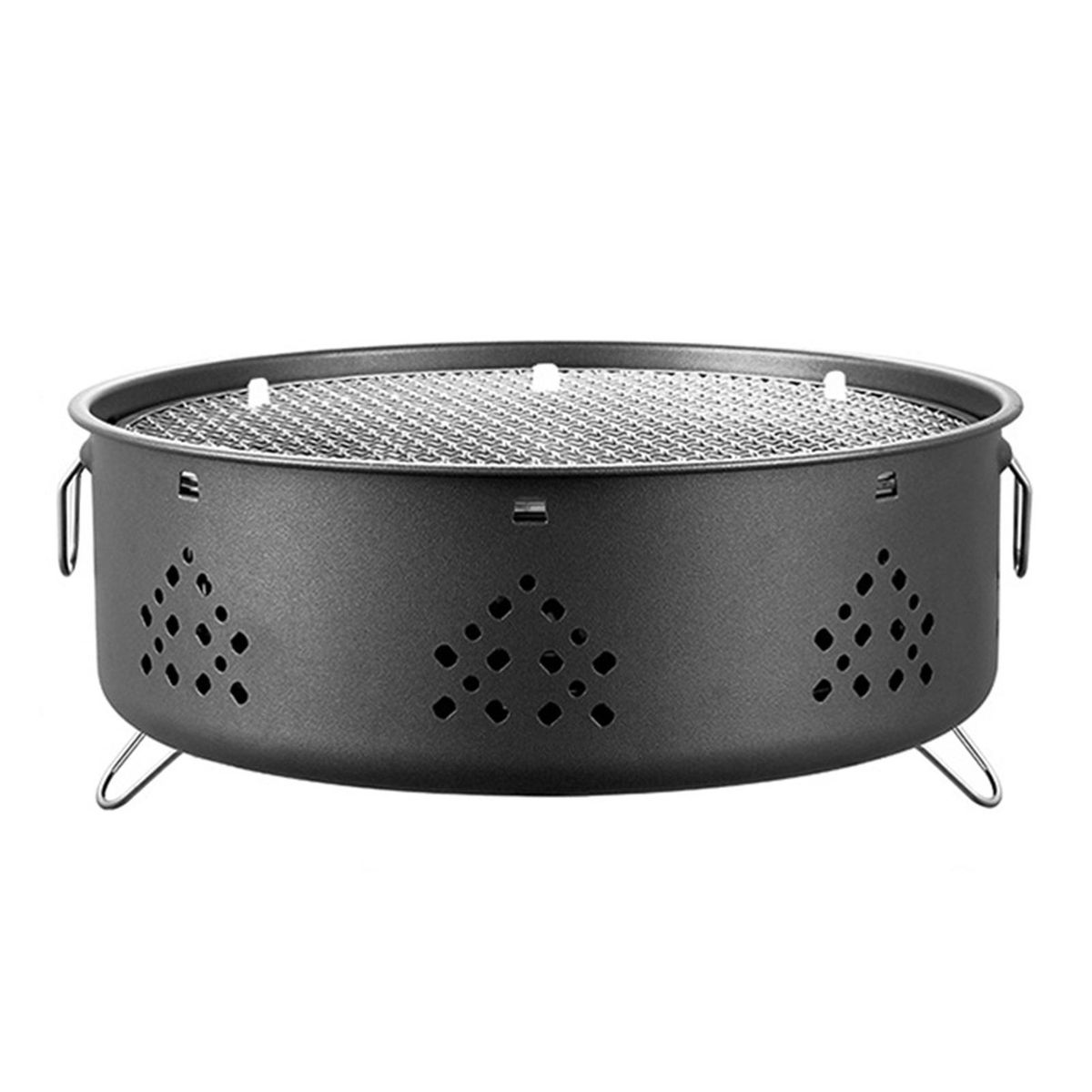 Detachable Split Installation Grill Grillmaster Portable for Camping Dark Gray