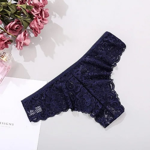 Women's Waist Lace Thong Panties - Pack Of 3