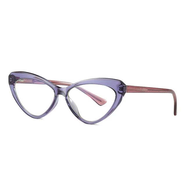 Computer & TV Anti Glare Eye Glasses - Lilac Cat Eye Frame