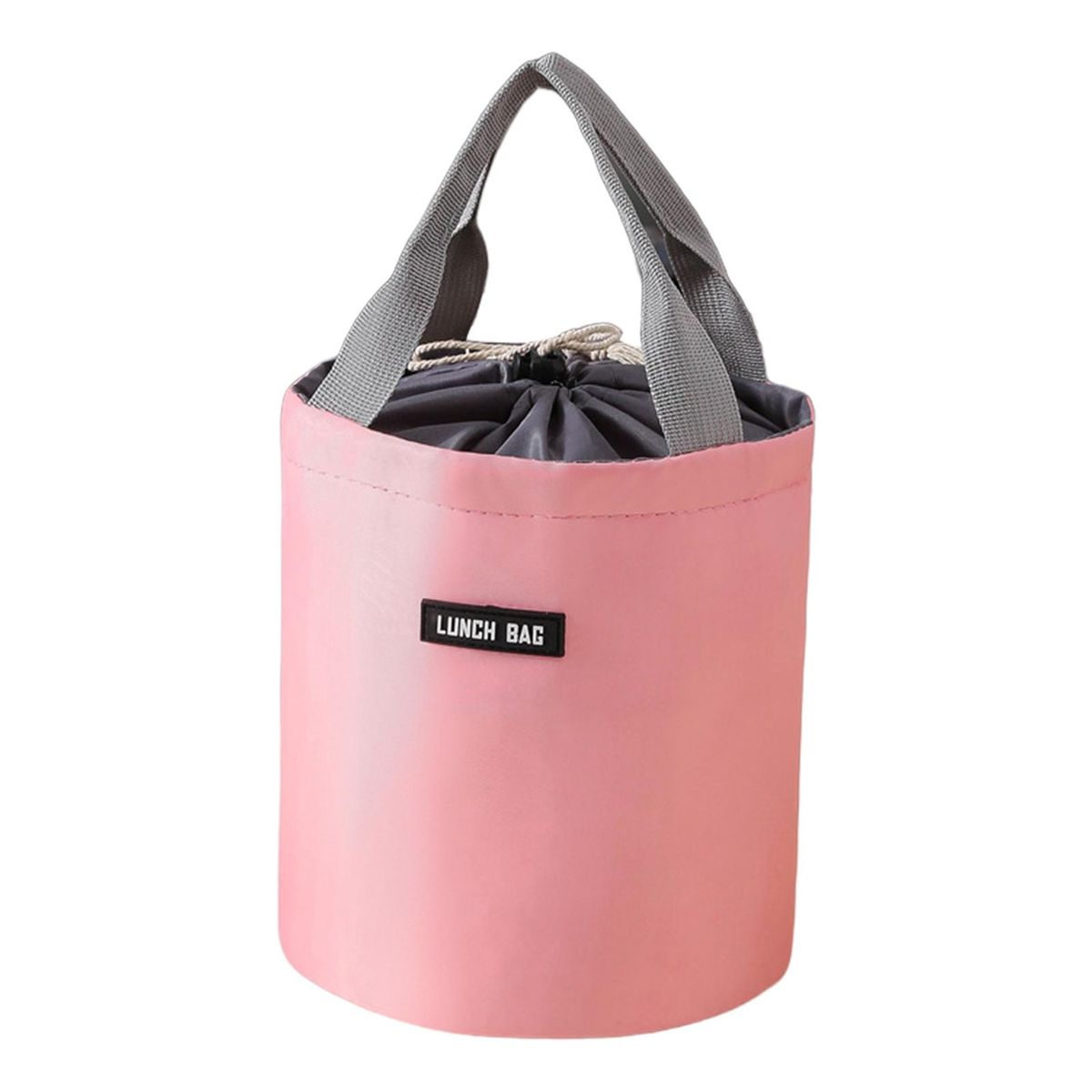Lunch Bag Round Thermal Jar Container Pink