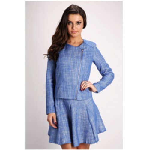 Metallic Tweed Jacket & Skirt Set