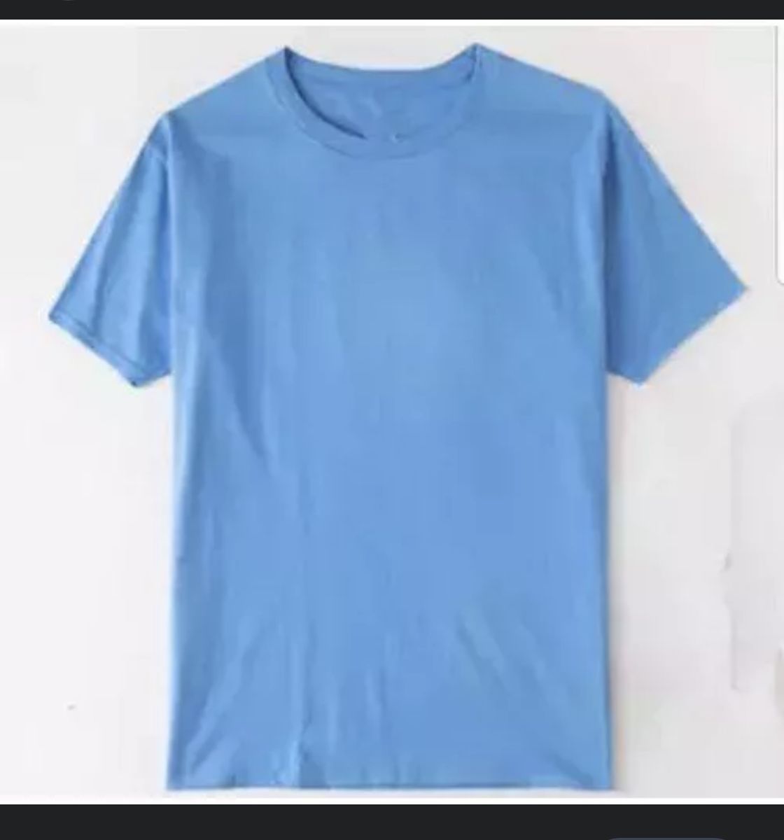 High Quality Plain Sky Blue   Round Neck Polo