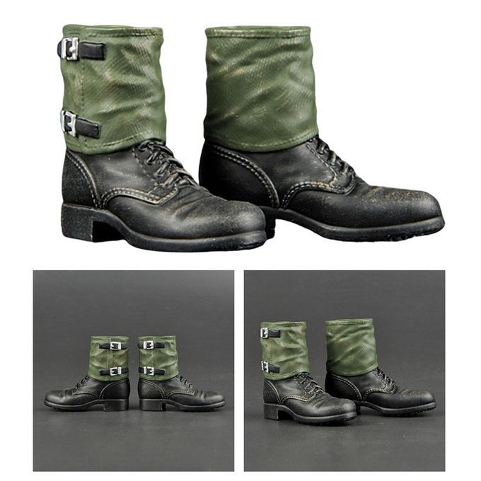1:6 Scale Plastic WWII German Soldier Combat Boot For 12inch Action B