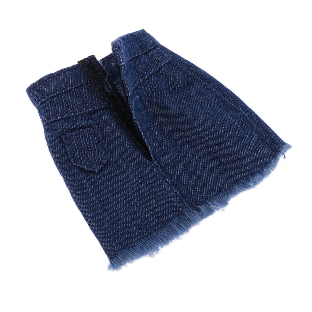 16 Scale Raw Edge Denim Short Skirt For JIAOU DOLL Female Action