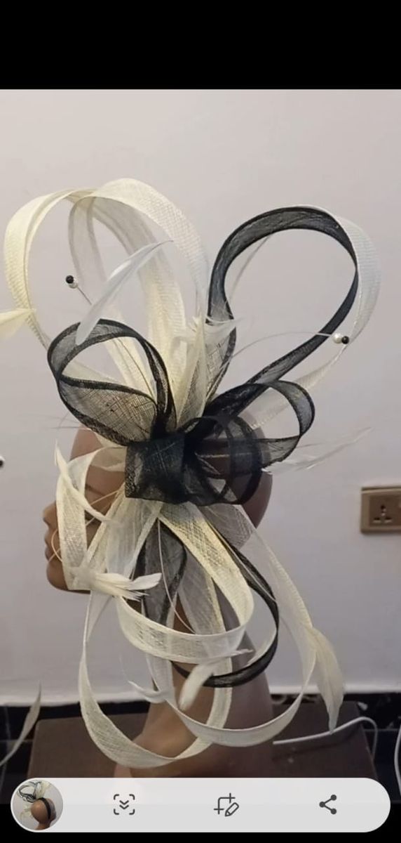 Black And White Fascinator